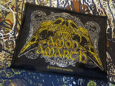 Amon Amarth Woven Patch Black Death Viking Metal Official 2008 *