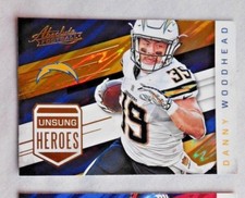 DANNY WOODHEAD CHARGERS 2016 PANINI ABSOLUTE FOOTBALL UNSUNG HEROES #5