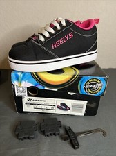 HEELYS KID'S PRO 20 HE100760H CANVAS SKATE SHOES Pink / Black Size 2
