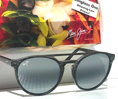 Maui Jim AH DANG Matte Grey Woodgrain POLARIZED Grey GLASS Lens
