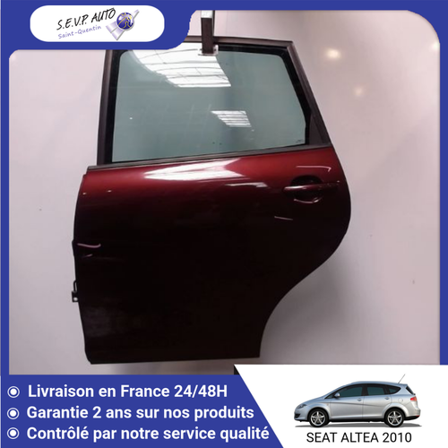Poignée De Porte Arrière Gauche Pour Seat Altea 5P1 – Occasion – Noir LC9Z