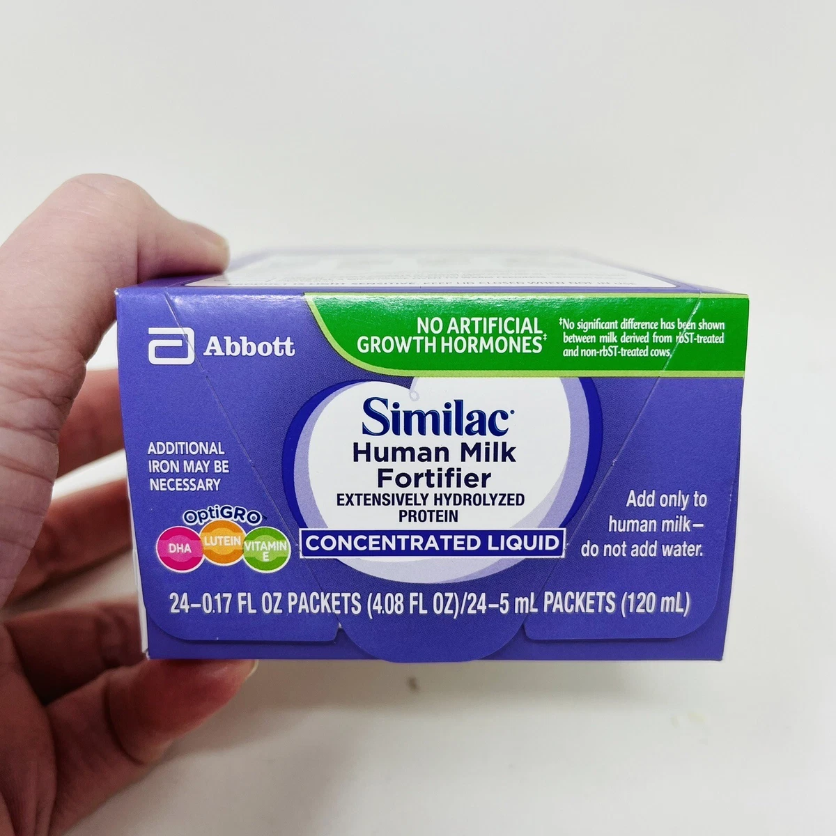 Similac Human Milk Fortifier Protein Concentrate Liquid 24 Packet Box Exp 6 2024