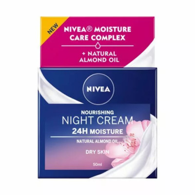 NIVEA Moisturizing Night Cream DRY & SENSITIVE Skin-50ml-FREE SHIPPING
