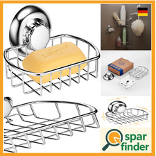Seifenkorb mit Vakuum-System, Edelstahl & Seifenschale Halter für Bad & Küche