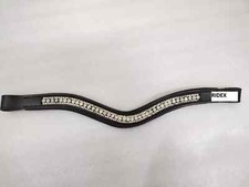 Designer Beautifull 3 Row Clear Crystal Horse Leather Browband For Bridle.