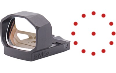 Shield Sights RMSX Glass Edition Reflex Sight 65 MOA Circle w/ 2 MOA Red Dot