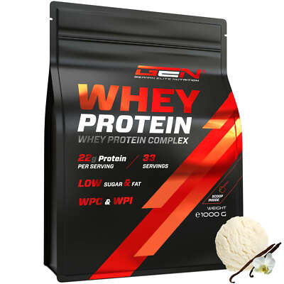 Whey Protein Complex - 1000g WPI + WPC Mix - Low Fat / Low Sugar - EAA BCAA
