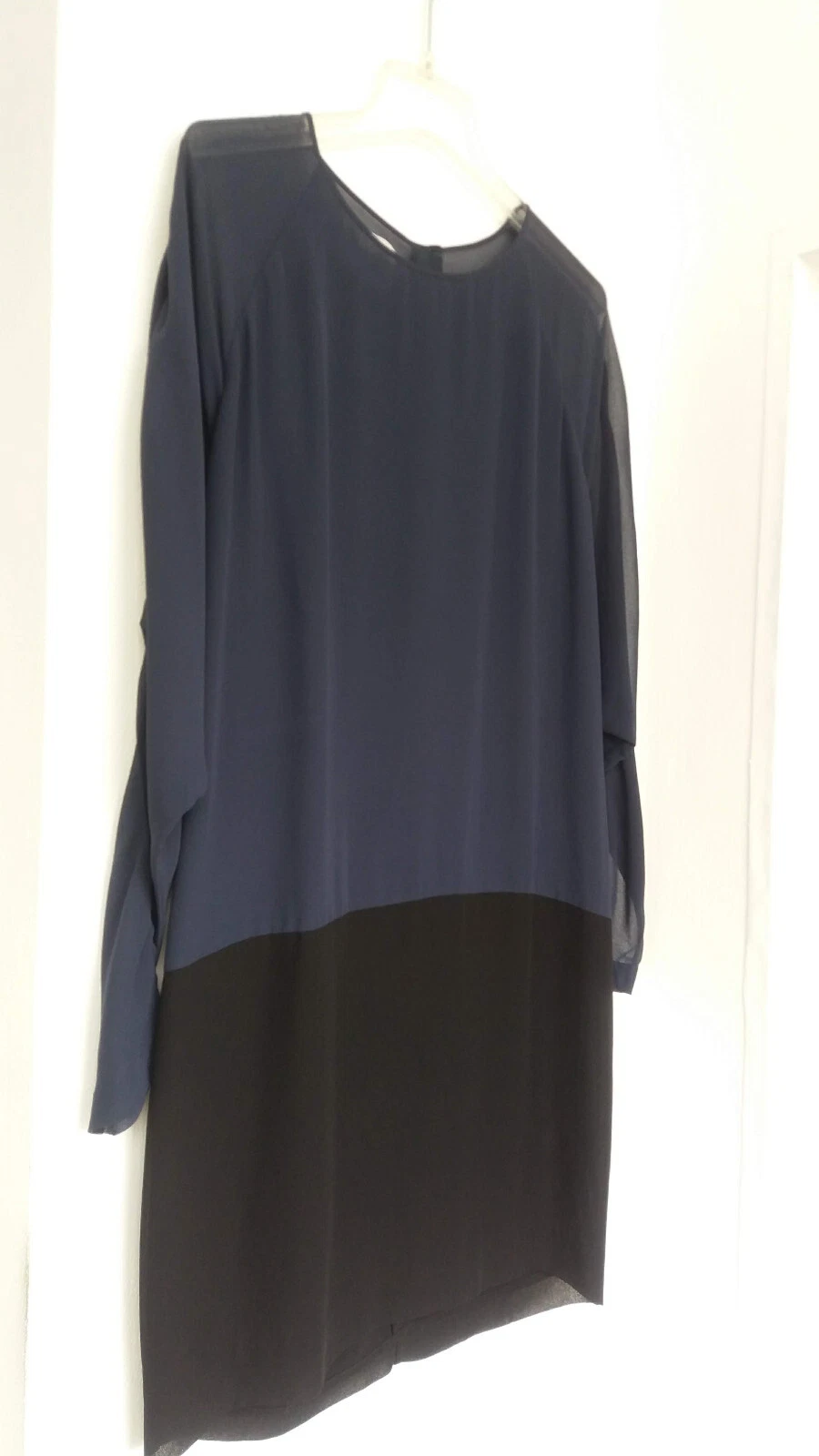 ACNE STUDIOS ACNE Uniforme Mini Abito Corto Manica Lunga Blu Nero Taglia M