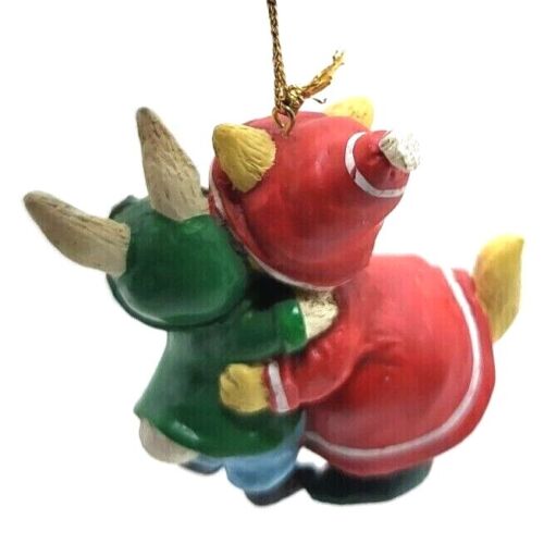 2 3/4" AGC Collectible Bunnies First Christmas Together Figurine Ornament (Z26C) - Picture 2 of 3
