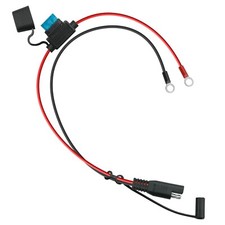 SAE Connector to O Rings, 15A Fuse, 2-Pin Quick Disconnect Plug, 17 In 1.42 Ft