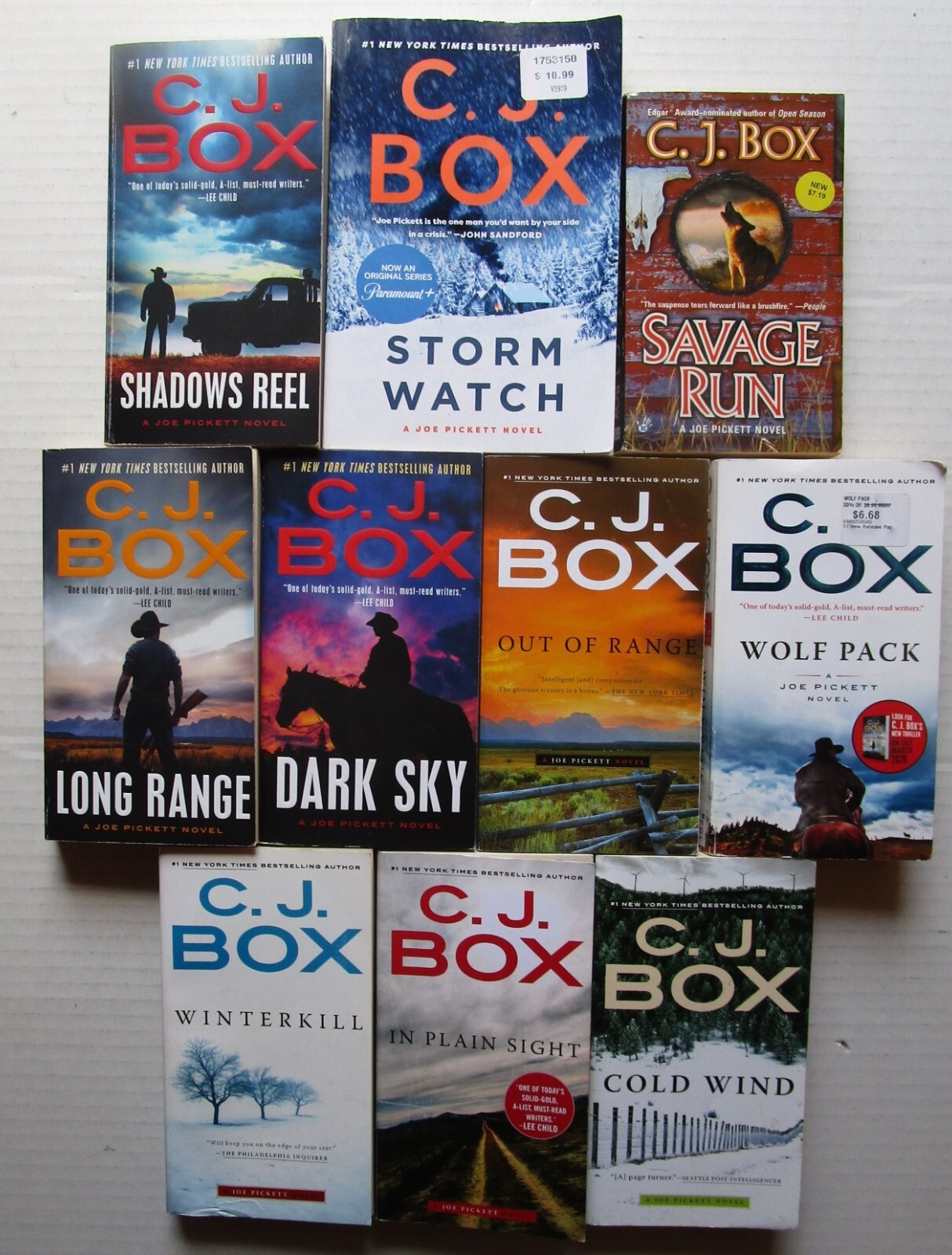 10 C.J. Box LOT OF 10 JOE PICKETT MYSTERY SERIES Paperbacks Lk