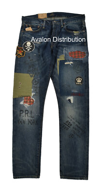 Polo Ralph Lauren Sullivan Slim Fit Distressed Graffiti Repaired