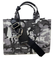 MARC JACOBS The Mark Camo Denim Tote Bag Large 2S5HTT017H03 gray from Japan