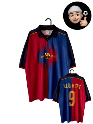 1999 2000 FC Barcelona Barca Retro Vintage Home Kit Soccer Jersey