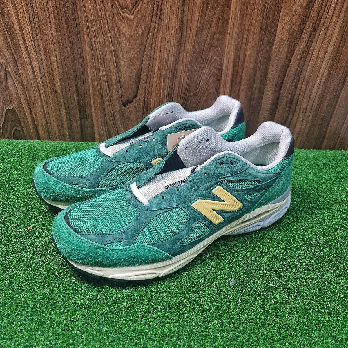Green and clearance gold new balance