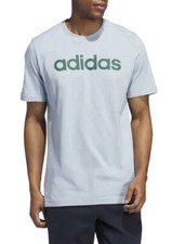 adidas Men  s Blue Graphic Crew Neck Short Sleeve T-Shirt Medium OR Large NWT
