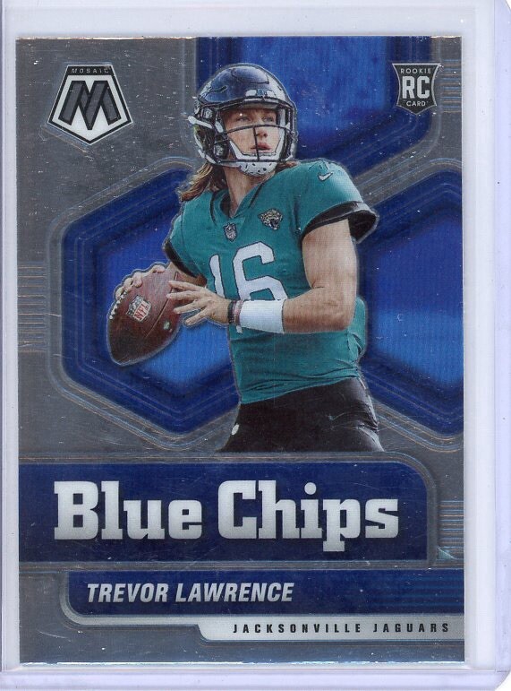 2021 Panini Mosaic Trevor Lawrence Blue Chips Insert Rookie Card!! Jaguars!!