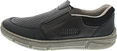 Rieker Herren Slipper schwarz