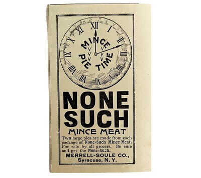 None-Such Mince Meat Pies 1894 Advertisement Victorian Syracuse NY ADBN1oo