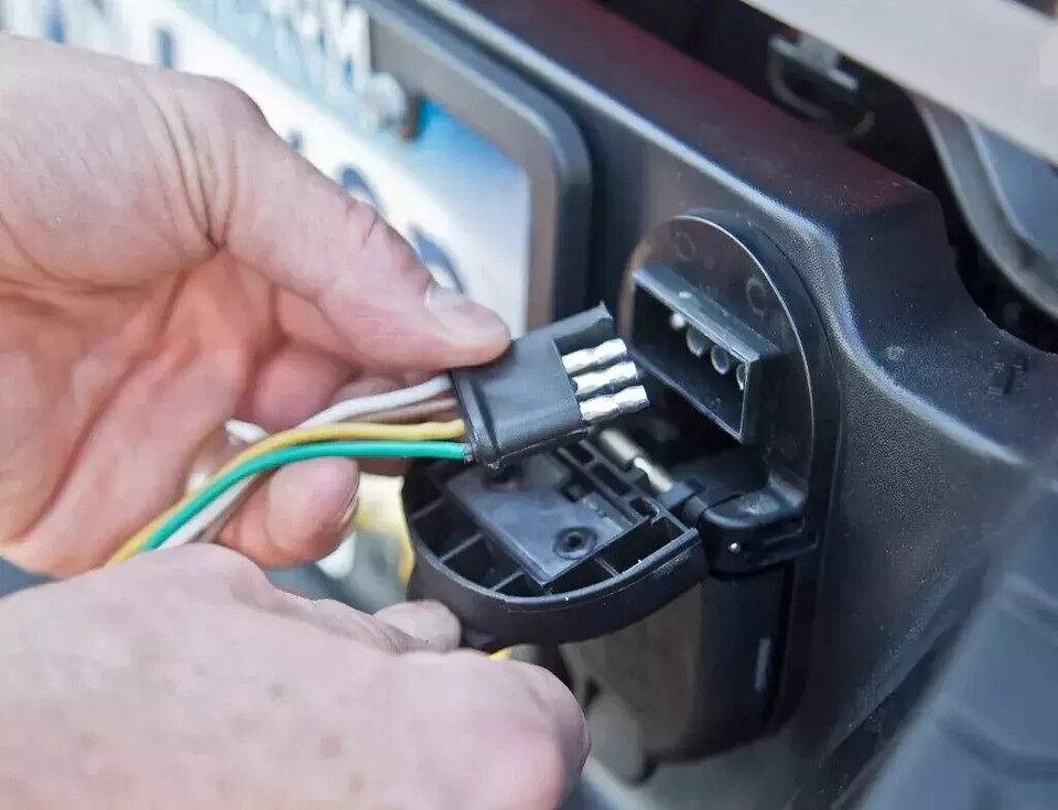 2ft Trailer Light Wiring Harness Extension 4Pin Plug 18 AWG Flat Wire