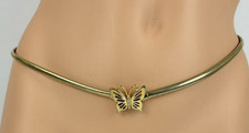 Vintage 90's Butterfly Metal Stretch Belt Y2K