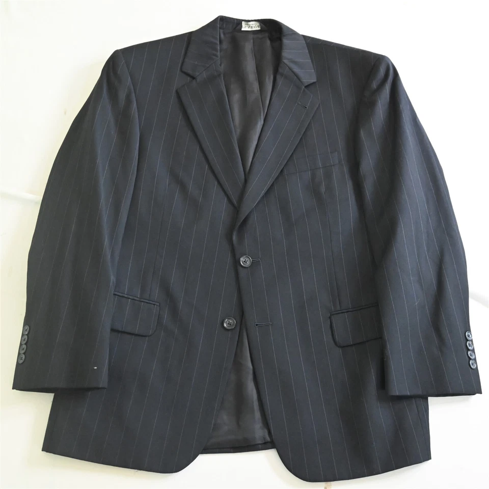 Jos A Bank 42S 36x34 Azul Marino Rayas Anchas 100% Lana Gordon Chaqueta Pantalones Traje Foto 2 de 4