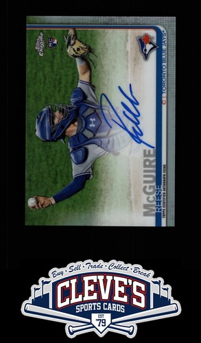 2019 Topps Chrome Reese McGuire Auto RC 027/499 Refractor Toronto Blue Jays