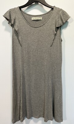 Abercrombie & Fitch Womens Tshirt Dress Short Sleeve Cap Ruffle Grey Stretch XS | eBay Abercrombie & Fitch Womens Tshirt Dress Short Sleeve Cap Ruffle Grey Stretch XS | eBay