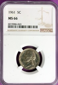1961 - NGC MS66 JEFFERSON NICKEL!!  #B34654