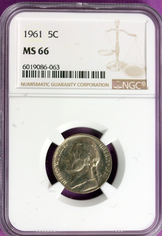 1961 - NGC MS66 JEFFERSON NICKEL!!  #B34654