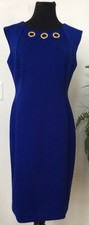 Calvin Klein Blue Polyester Blend Sleeveless Sheath Dress Size 12 EUC! MSRP $134