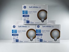 6 Light Bulbs GE Soft White LED Decorative Dimmable 500 Lumens New in Box
