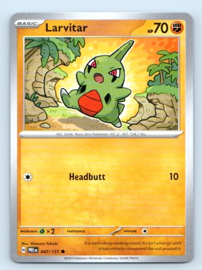 Larvitar 047/131 ~ Common English Near Mint