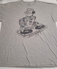 Popeye Turntable DJ Streetwear Audiophile T-shirt Mens 2XL Y2K