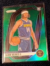 2024-25 Panini Prizm Basketball Green Prizm - #235 Daron Holmes (RC) - Denver