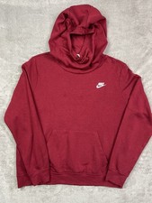 Nike Women's Sportswear Essential Funnel Neck Hoodie Red/Maroon SizeL BV4526-690