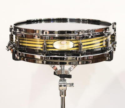 Pearl Masterworks Snare Free Floating Gold Swirl Carbon Japan