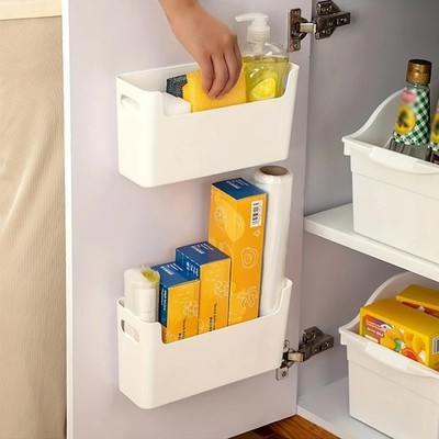 Küchenschrank Tür Aufbewahrung Regal Wandmontage Plastiktüte Halter Organizer UK
