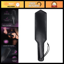 Faux Leather Short Paddle Whip for Horse Training  Adult Play Flogger - 12