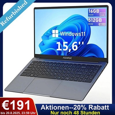 ACEMAGIC AX15 15,6'' Notebooks Intel N97 16GB DDR4 RAM 512GB SSD WiFi5 Win11