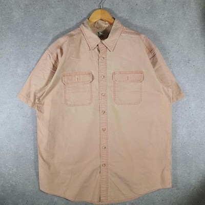 L.L.Bean Kurzarm Button Down Hemd Herren XL Senf