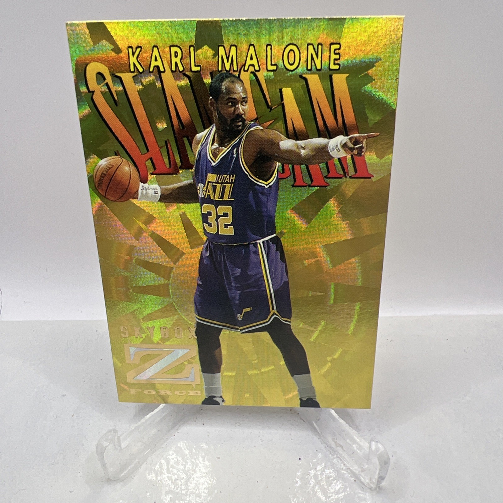 1996-97 Skybox Z-Force Slam Cam #SC7 Karl Malone Utah Jazz