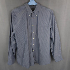 Eddie Bauer Men XL Tall Pinstripe Wrinkle Resistant Stain Resistant Shirt Travel