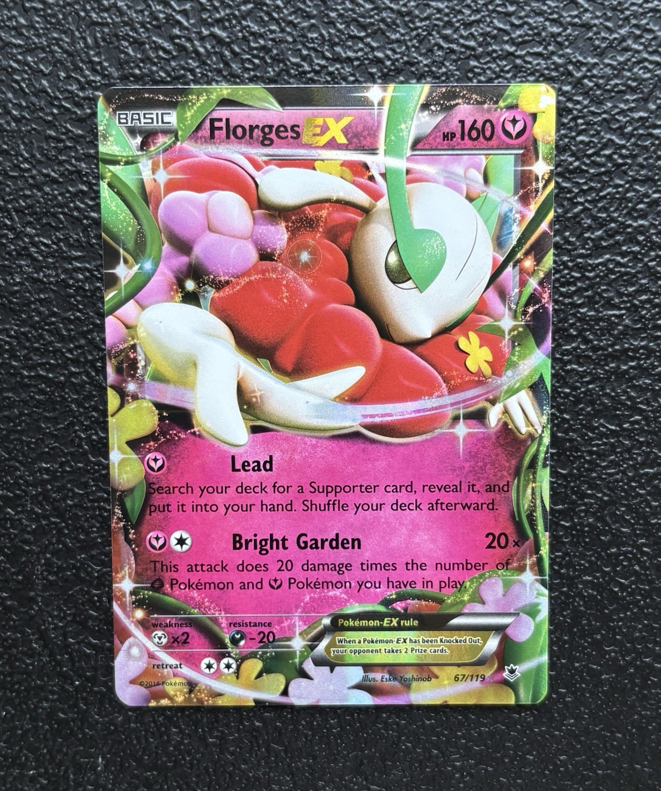 Pokémon TCG - Florges EX 67/119 - Full Art Holo Rare - Phantom Forces *NM/LP