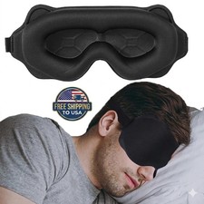 3D Travel Silk Eye Mask Sleeping Soft Padded Shade Cover Rest Relax Blindfold