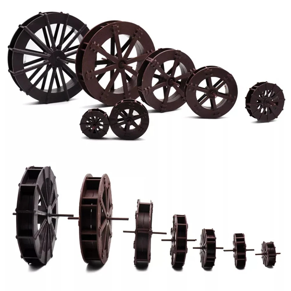 3,5-21cm Wasser Wind Antrieb Lauf Brunnen Rad Teich Steingarten Ornamente Garten