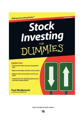 Paul Mladjenovic Stock Investing for DummiesÂ® (Paperback)
