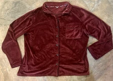 Rachel Zoe Burgundy Velvet Loungewear Set Pajama Set Womens  Sz Large Luxurious