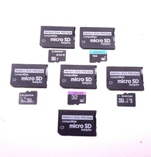 8 16 32 gb Memory Stick Pro Duo SD Adapter for Sony Playstation PSP - Pick Size