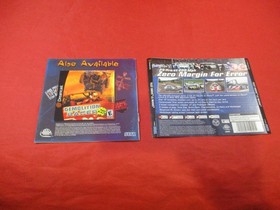 Test Drive Le Mans Sega Dreamcast Instruction Manual Booklet + Back Cover Art #U